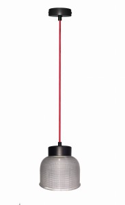 LAMPA WISZĄCA LIVERPOOL I 1 CZERWONY 90x14,5x0 | Candellux 50101287