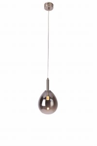 LAMPA WISZĄCA LUKKA 1 CHROMOWY SZARY | Candellux 50133211