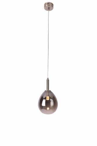LAMPA WISZĄCA LUKKA 1 CHROMOWY SZARY | Candellux 50133211