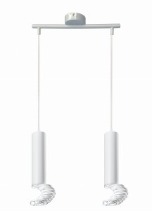 LAMPA WISZĄCA TUBA 2X50W GU10 6/30 BIAŁY | Candellux 32-78636