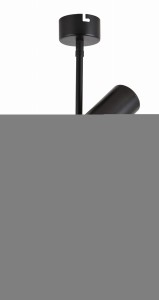 LAMPA WISZĄCA TUBA 2X5W LED CZARNY 4000K | Candellux 32-76267