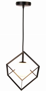 LAMPA WISZĄCA WEERT 1 CZARNY ZŁOTY 115x15x15 | Candellux 50101045