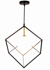 LAMPA WISZĄCA WEERT 1 CZARNY ZŁOTY 120x20x20 | Candellux 50101046