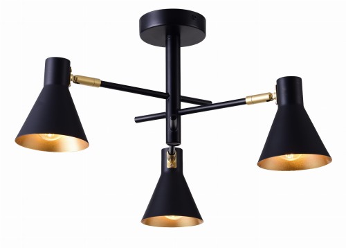 LESS LAMPA WISZĄCA 3X40W E14 CZARNY MATOWY | Candellux 33-70975