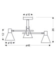 LESS LAMPA WISZĄCA 3X40W E14 CZARNY MATOWY | Candellux 33-70975