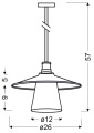 LOFT LAMPA WISZĄCA 1X60W E27 CZARNY | Candellux 31-43108