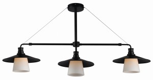 LOFT LAMPA WISZĄCA 3X60W E27 CZARNY | Candellux 33-43115