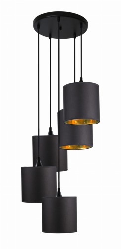 LONG LAMPA WISZĄCA TALERZ 5X40W E14 CZARNY | Candellux 35-73976