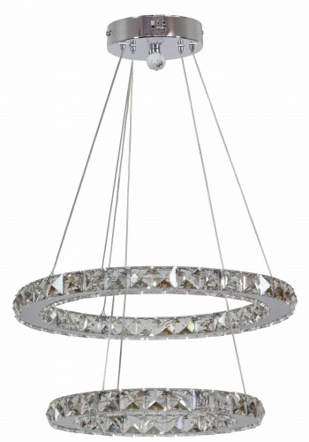 LORDS LAMPA WISZĄCA 42 OKRĄGŁY PODWÓJNY 24W LED CHROM | Candellux 31-32515