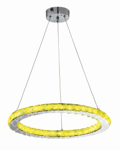 LORDS LAMPA WISZĄCA OKRĄGŁY POJEDYNCZY 40 12W LED RGB CHROM Z PILOTEM | Candellux 31-63113