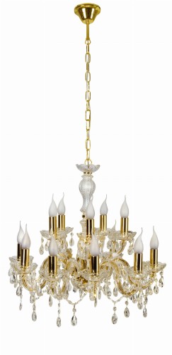 MARIA TERESA LAMPA WISZĄCA 12X40W E14 ZŁOTY | Candellux 30-94608