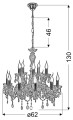 MARIA TERESA LAMPA WISZĄCA 12X40W E14 ZŁOTY | Candellux 30-94608