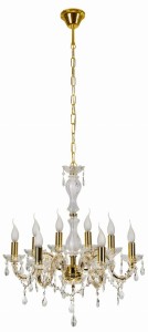 MARIA TERESA LAMPA WISZĄCA 8X40W E14 ZŁOTY | Candellux 38-94653