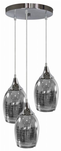 MARINA LAMPA WISZĄCA TALERZ 3X60W E27 CHROM | Candellux 33-60181