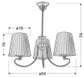 MOZART LAMPA WISZĄCA 3X60W E27 PATYNOWA MIEDŹ MIODOWY | Candellux 33-33970