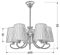 MOZART LAMPA WISZĄCA 5X60W E27 PATYNOWA MIEDŹ MIODOWY | Candellux 35-34083