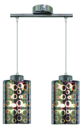 NOCTURNO LAMPA WISZĄCA 2X40W E27 CHROM | Candellux 32-57693