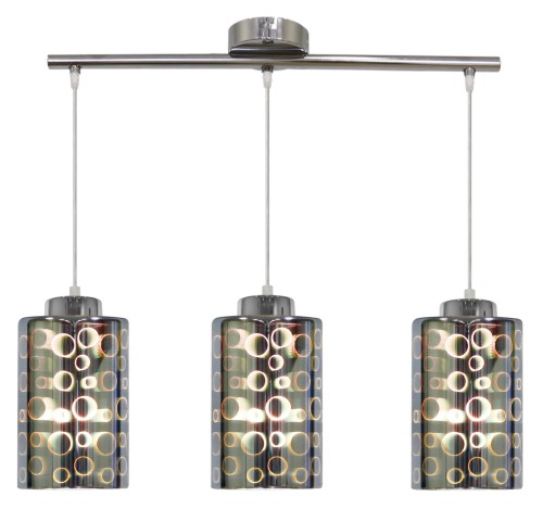 NOCTURNO LAMPA WISZĄCA 3X40W E27 CHROM | Candellux 33-57709