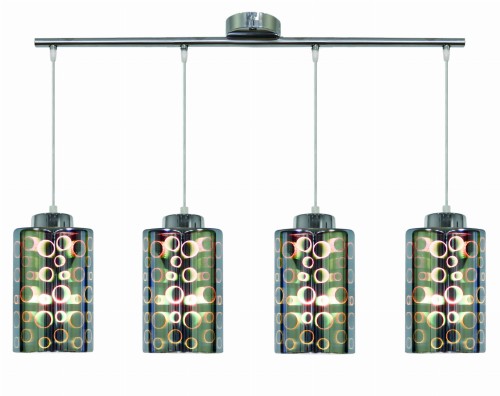 NOCTURNO LAMPA WISZĄCA 4X40W E27 CHROM | Candellux 34-57723