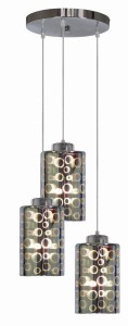 NOCTURNO LAMPA WISZĄCA TALERZ 3X40W E27 CHROM | Candellux 33-57747