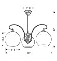 ORBIT LAMPA WISZĄCA 3X60W E27 PATYNOWA MIEDŹ | Candellux 33-69351