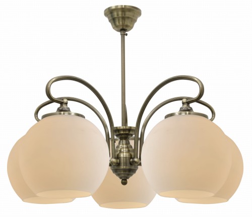 ORBIT LAMPA WISZĄCA 5X60W E27 PATYNOWA MIEDŹ | Candellux 35-69368
