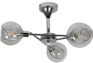 OZZO LAMPA WISZĄCA 3X40W E14 CHROM KLOSZ BEZBARWNY | Candellux 33-72214