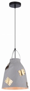 PATCH LAMPA WISZĄCA 25 1X60W E27 SZARY + ZŁOTY DEKOR | Candellux 31-43269