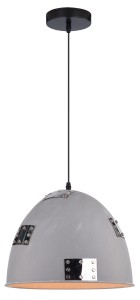 PATCH LAMPA WISZĄCA 30 1X60W E27 SZARY + CHROMOWANY DEKOR | Candellux 31-43160