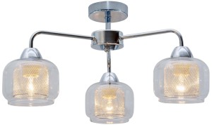 RAY LAMPA SUFITOWA 3X40W E14 CHROM | Candellux 33-67081