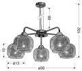 RAY LAMPA WISZĄCA 5X40W E14 CHROM | Candellux 35-67098