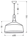ROBINSON LAMPA WISZĄCA 36 1X60W E27 BIAŁY / WNĘTRZE ŻÓŁTE | Candellux 31-37688