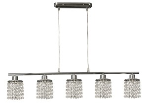 ROYAL LAMPA WISZĄCA 5X40W G9 CHROM+KRYSZTAŁKI | Candellux 35-28115