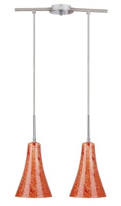 RUFI LAMPA WISZĄCA 2X40 W E14 CHROM/SATYNA NIKIEL  | Candellux 32-14651