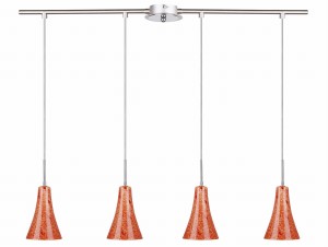 RUFI LAMPA WISZĄCA 4X40 W E14 CHROM/SATYNA NIKIEL  | Candellux 34-14668