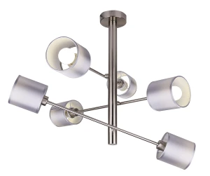 SAX LAMPA WISZĄCA SZTYCA 6X40W E14 SATYNA | Candellux 36-70715