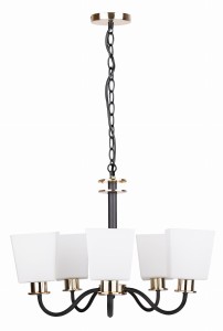 SCHUBERT LAMPA WISZĄCA 5X40W E27 CZARNY | Candellux 35-74249