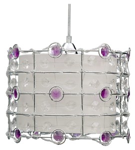 SENECA LAMPA WISZĄCA 30 1X40W E27 FIOLET + LINKA 85-10523 | Candellux 31-02976