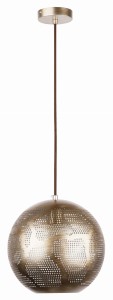 SFINKS LAMPA WISZĄCA 25 KULA W 1X60W E27 AŻUROWY JASNO BRĄZOWY | Candellux 31-43276