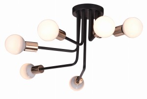 SPILL LAMPA WISZĄCA 6X60W E27 CZARNY | Candellux 36-56542