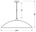 SPRING LAMPA WISZĄCA 40 1X60W E27 CZERWONY | Candellux 31-29874