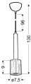 TANTAL LAMPA WISZĄCA 7,5CM 1X50W GU10 CIEMNA KAWA + DREWNO | Candellux 31-58782