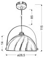 TERO LAMPA WISZĄCA 28,5 1X60W E27 SATYNA | Candellux 31-28105