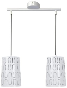 VISTA LAMPA WISZĄCA 2X60W E27 BIAŁY | Candellux 32-64271