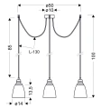 VOICE LAMPA WISZĄCA 4X40W E27 CHROMOWY | Candellux 34-70838