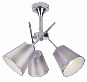 VOX LAMPA WISZĄCA 3X40W E14 CHROM Z ABAŻUREM | Candellux 33-70623