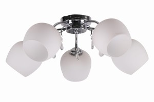 ZACHERA LAMPA SUFITOWA 5X40W E27 BIAŁY | Candellux 35-77943