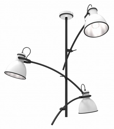ZUMBA LAMPA WISZĄCA 3X60W E27 BIAŁY+CZARNY | Candellux 33-72061