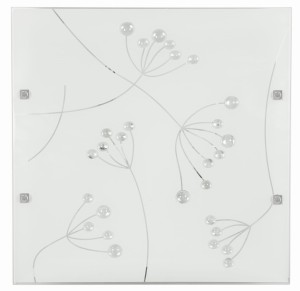 ARTY LAMPA SUFITOWA PLAFON 40X40 2X60W E27 KRYSZTAŁKI | Candellux 10-61010