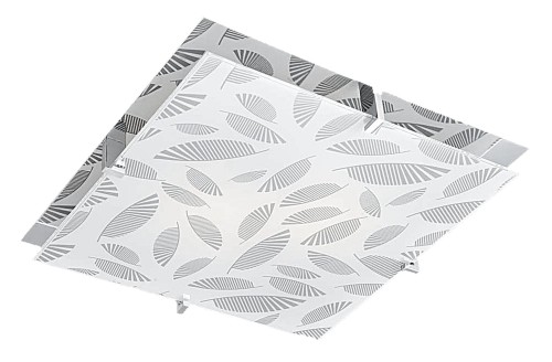 FIKUS LAMPA SUFITOWA PLAFON 36X36 2X60W E27 CHROM | Candellux 10-12821